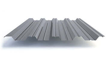 Профлист Н44 бело-алюминиевый